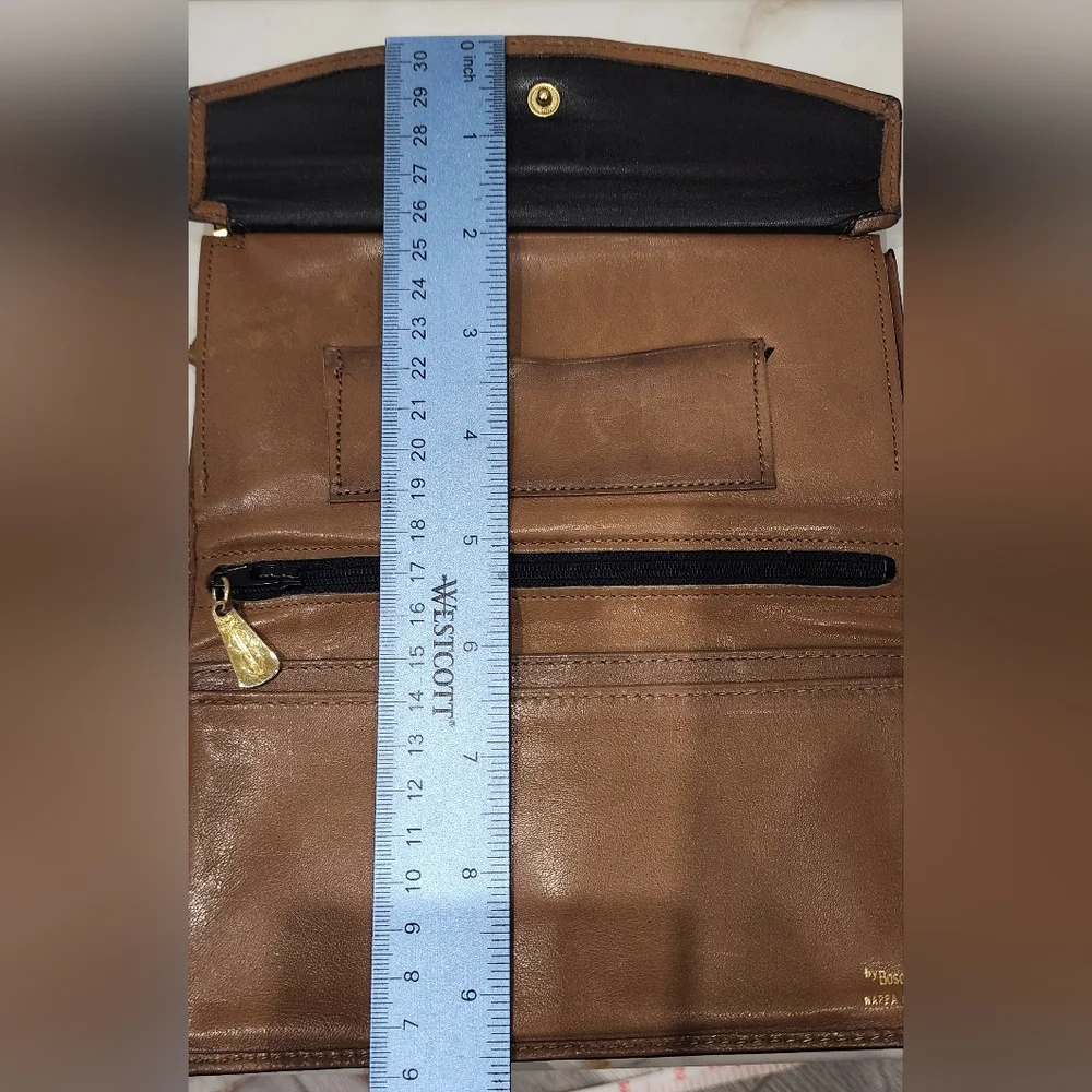 Bosca Vintage‎ Leather French Purse Long Wallet